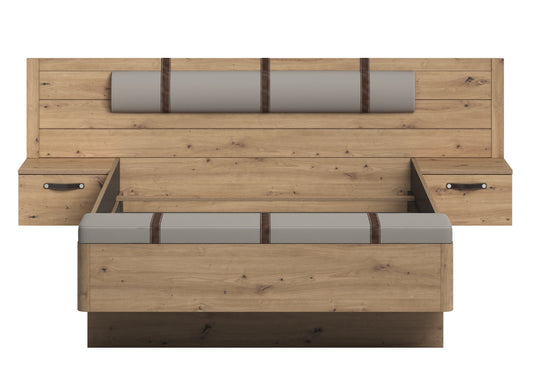 Pat cu 2 Noptiere Prestige, Dimensiune Saltea 140 x 190 cm