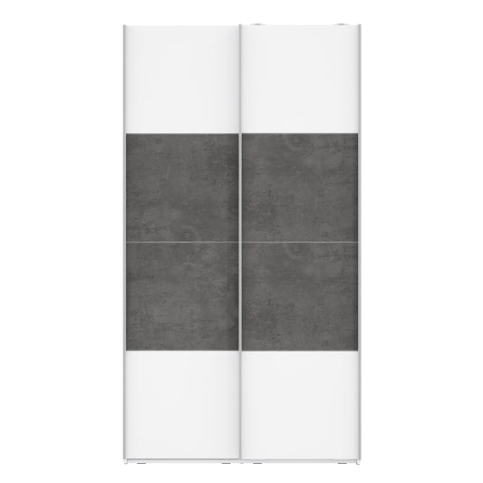Dulap cu 2 usi culisante Olivier, 2 Usi, Alb, 120.1 Cm