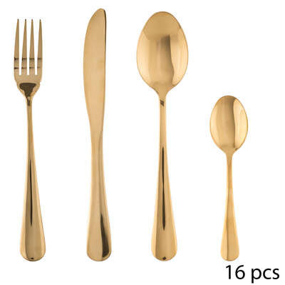 Set tacamuri Gold, 16 piese