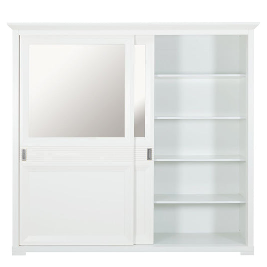 Dulap Dormitor cu 2 usi culisante Verona Bianco, Alb, 219 Cm