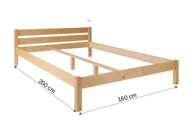 Cadru Pat Rita 3/1, Natur 160 x 200 cm