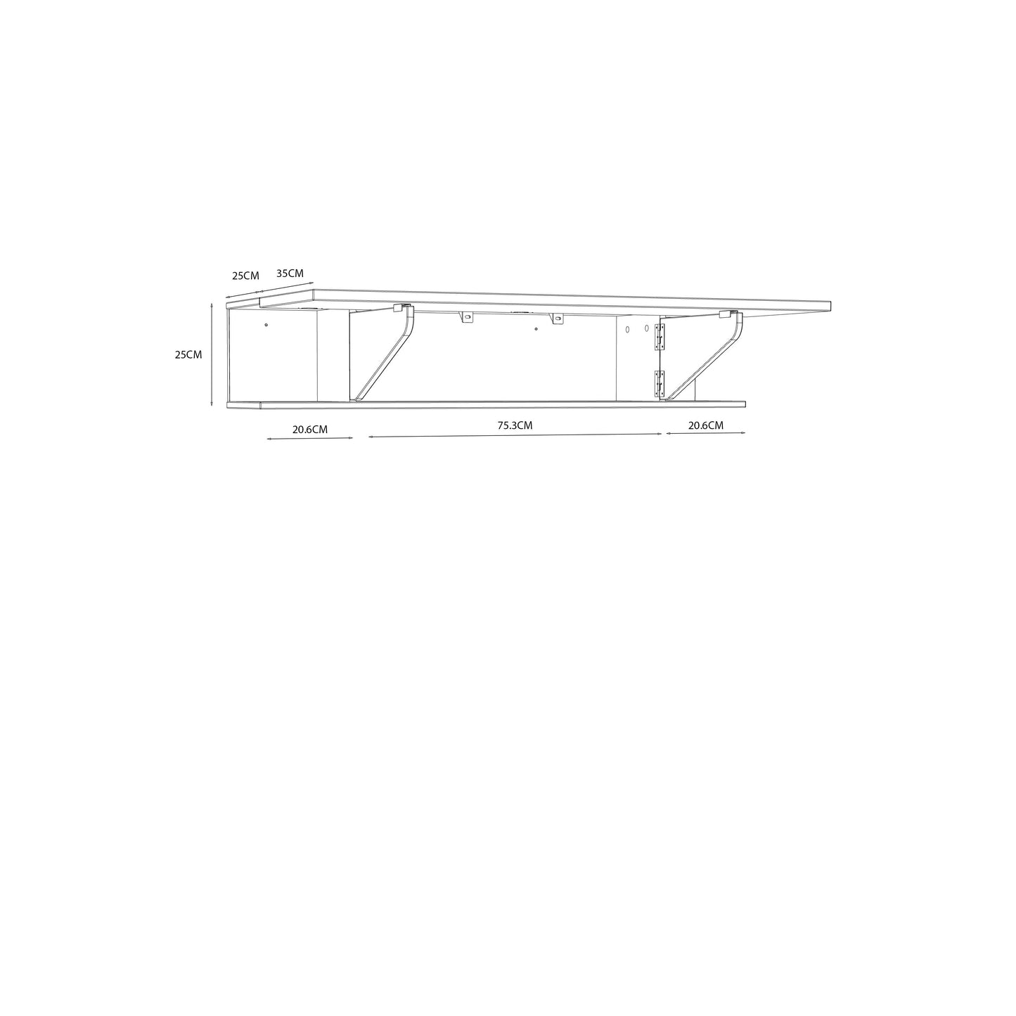 Raft Multifunctional Alb & Gri, 120 x 35 (23,6) x 27,2 (60)