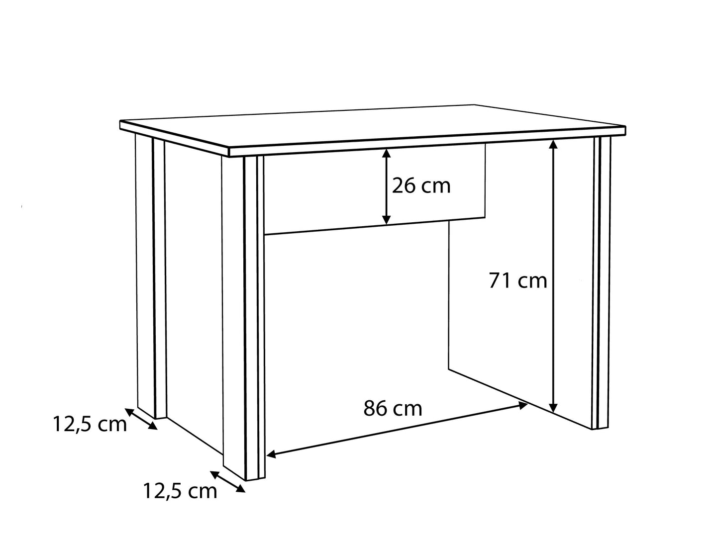 Birou Clif, Lemn Vintage Si Beton Optic Gri Inchis, 103 Cm