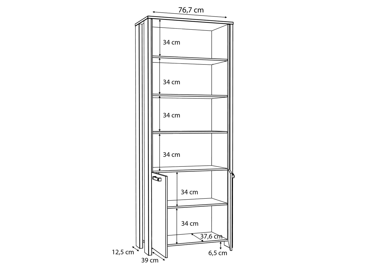 Etajera Clif, Lemn Vintage Si Beton, 86.7 Cm