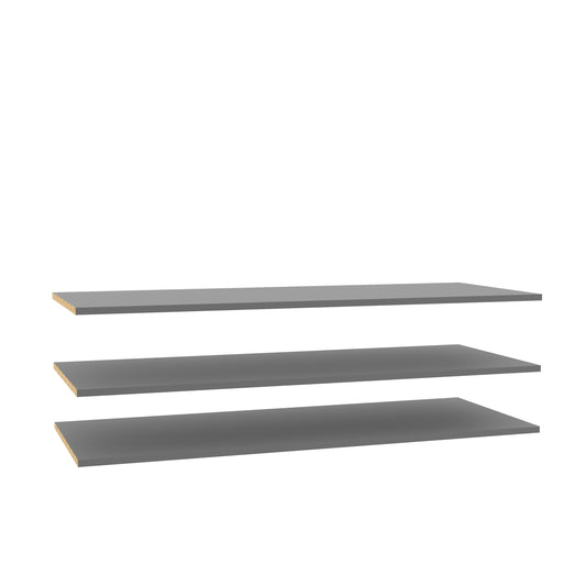 Set 3 Polite Pentru Dulap Rondino Gri, 107.8 Cm