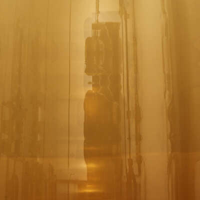 Vaza Amber Sticla Galben, 23 Cm