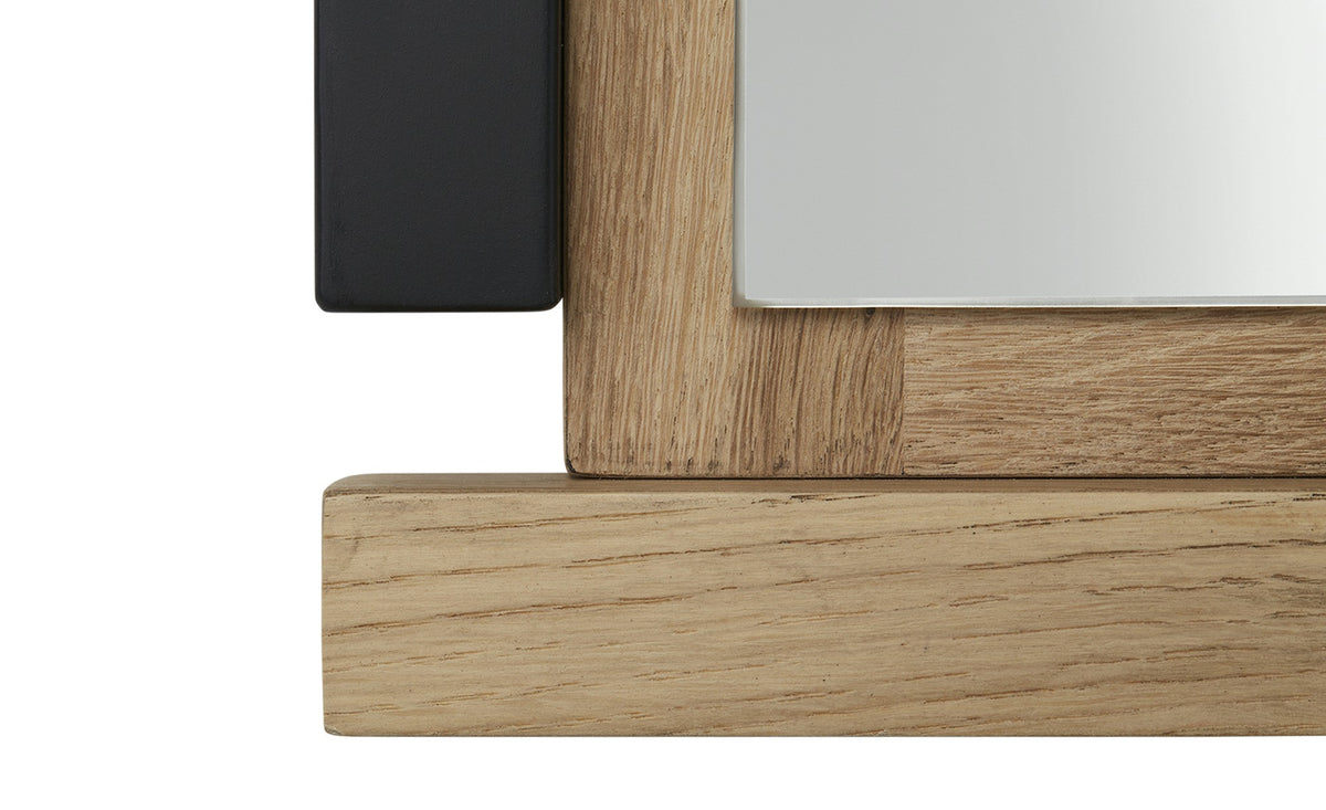 Oglinda Reno, Smoked Oak Furnir Din Lemn Masiv, 100 Cm