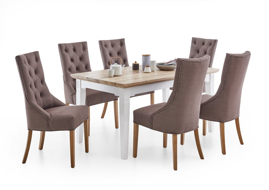 Masa Extensibila Tivoli Alb Si Natur, 160/215 X 90 X 77.5 Cm
