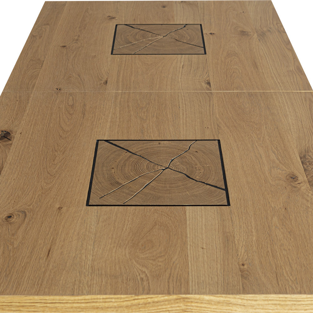 Masa Extensibila Urbano Oak, Stejar Rustic Si Negru, 160/210 X 76.5 X 90 Cm