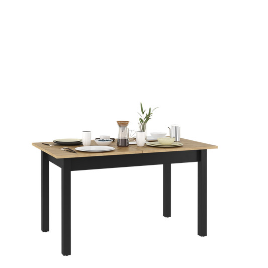 Masa Extensibila Vant Artisan Oak Si Black, 146/186 X 80 X 84 Cm