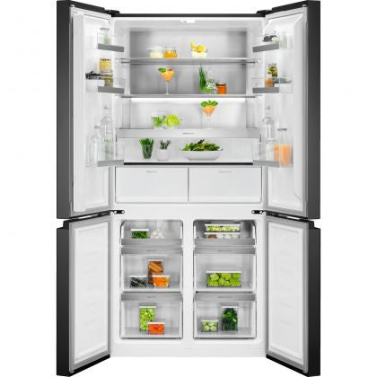 Combină Frigorifica Electrolux ELT9VE52M0, Frost Free, Clasa E, 522 Litri, Negru&Sticla Lucioasa, 190 x 90,9 x 69 Cm