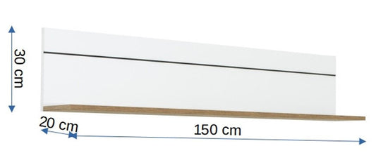 Polita Urbano White, Alb Si Natur, 150 Cm