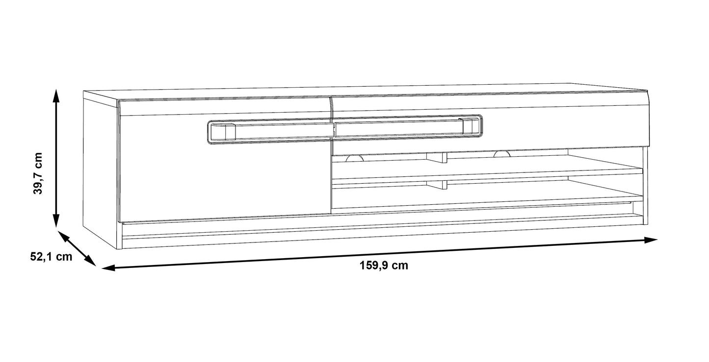 Comoda Tv Autentik Stejar Sonoma, 160 Cm