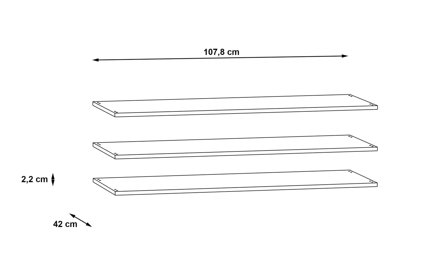 Set 3 Polite Dulap Rimrock Gri, 51 Cm