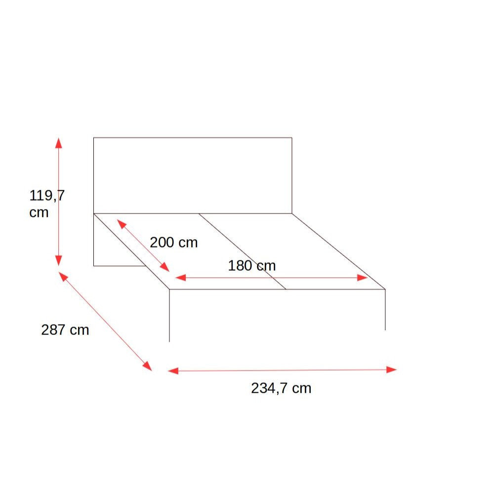 Pat Soprano, Alb Si Alb Super Lucios, Dimensiune Saltea 180 x 200 Cm