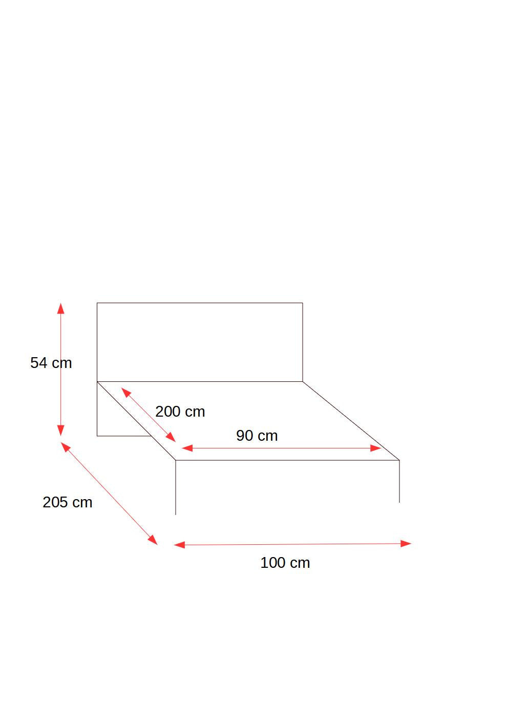 pat-pumba-3-1-lemn-masiv-lacuit-natur 90 x 200 cm