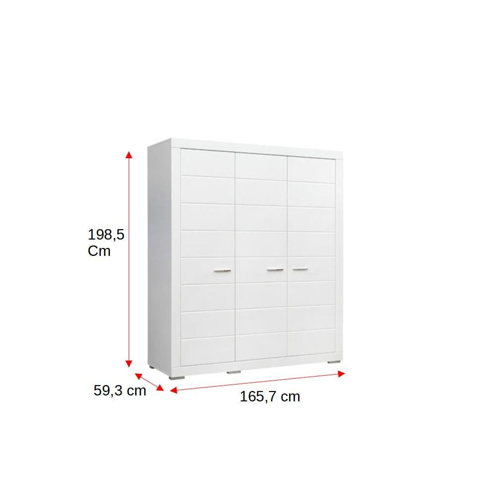 Dulap Snow Cu 3 Usi, 165.7 Cm