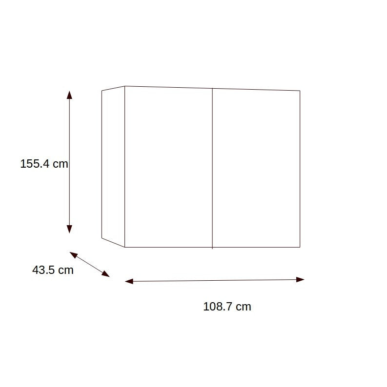 Dulap Tiziano, Stejar Antic si Bej 108.7 cm