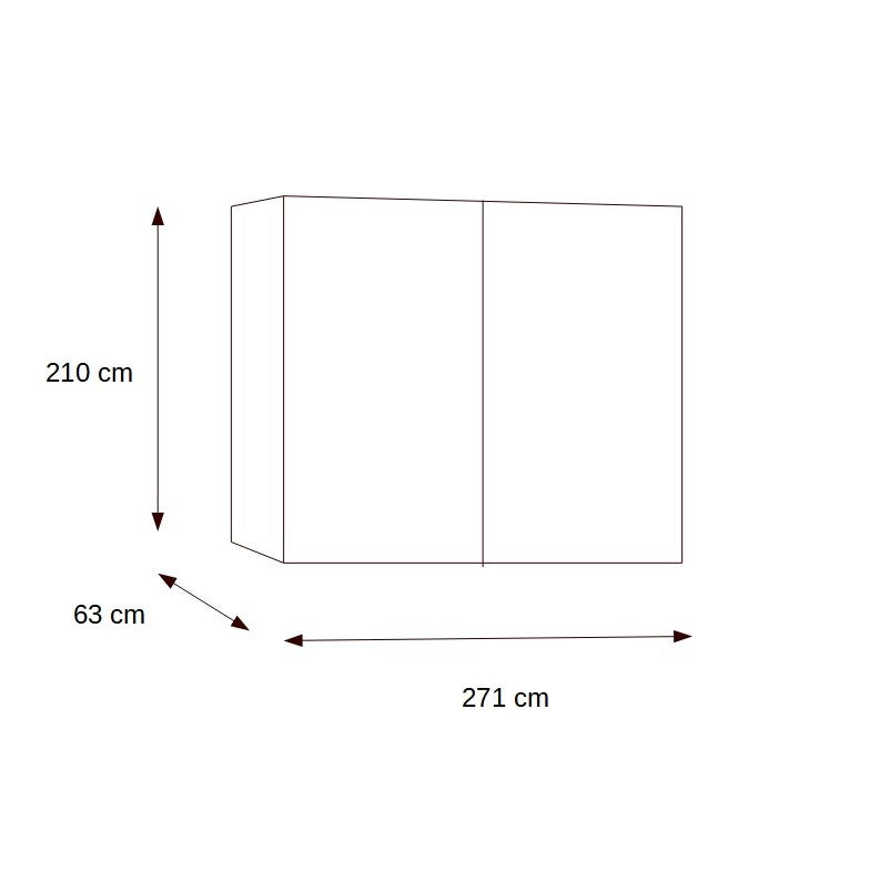 Dulap 2 Usi Culisante Trattino 271 Cm