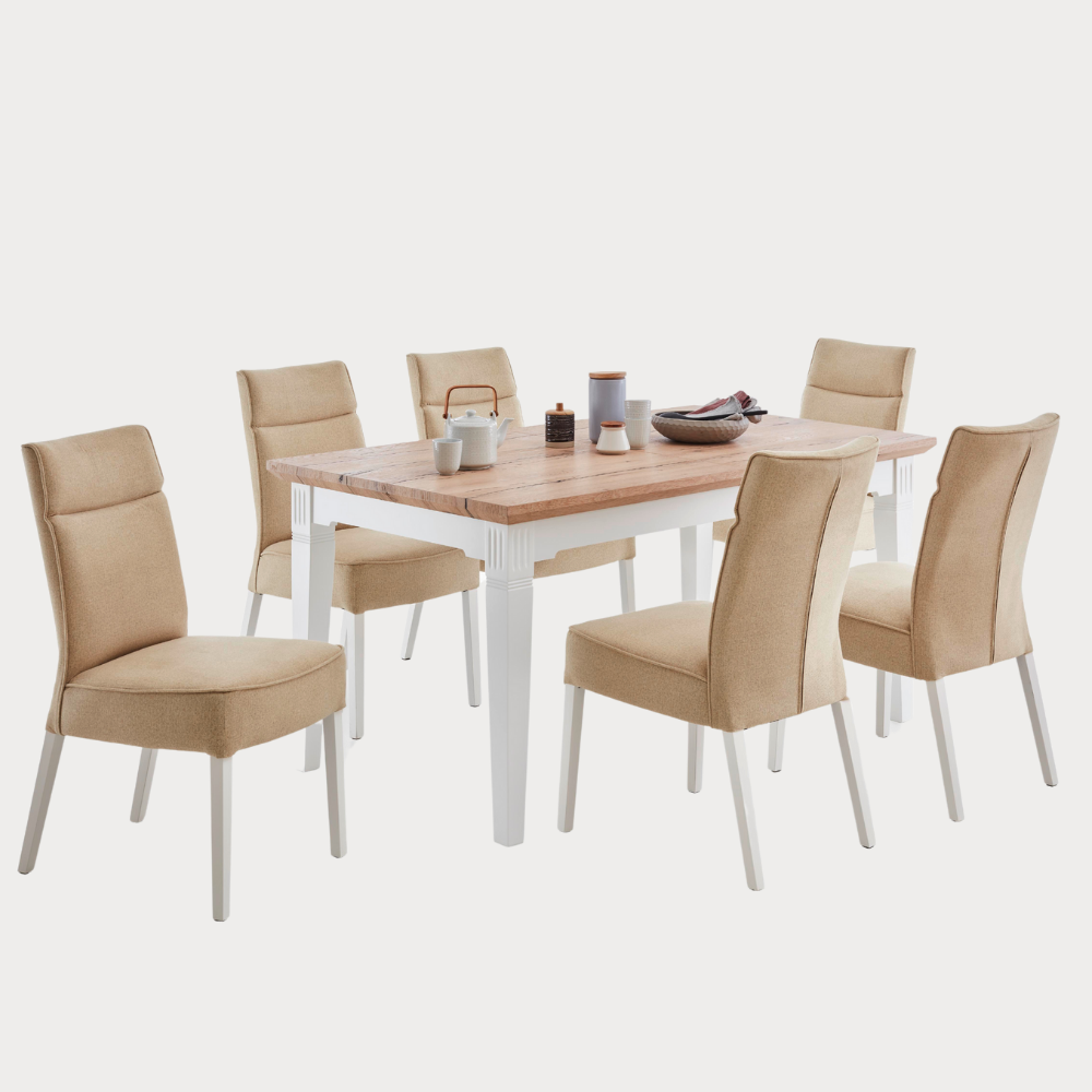 Masa Extensibila Tivoli Alb Si Natur, 180/235 X 90 X 77.5 Cm