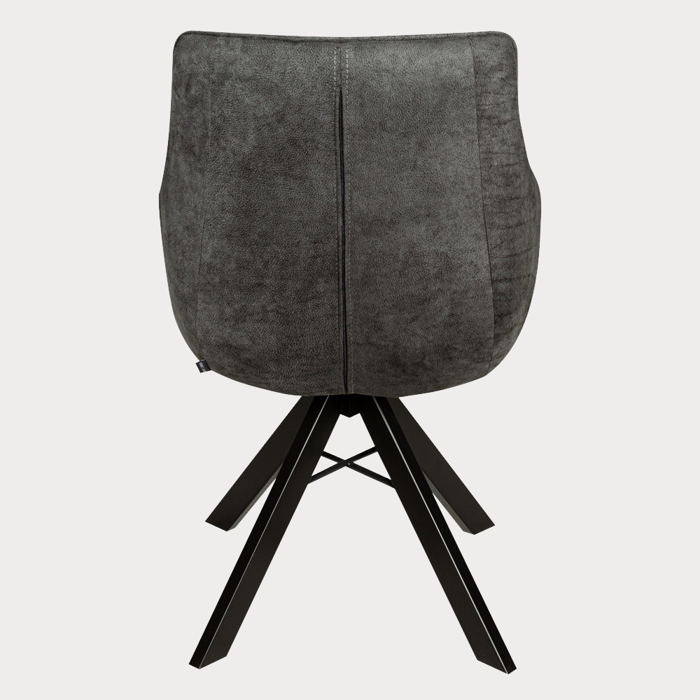 Scaun Cloud Rotativ Negru Si Gri Inchis, 59 Cm