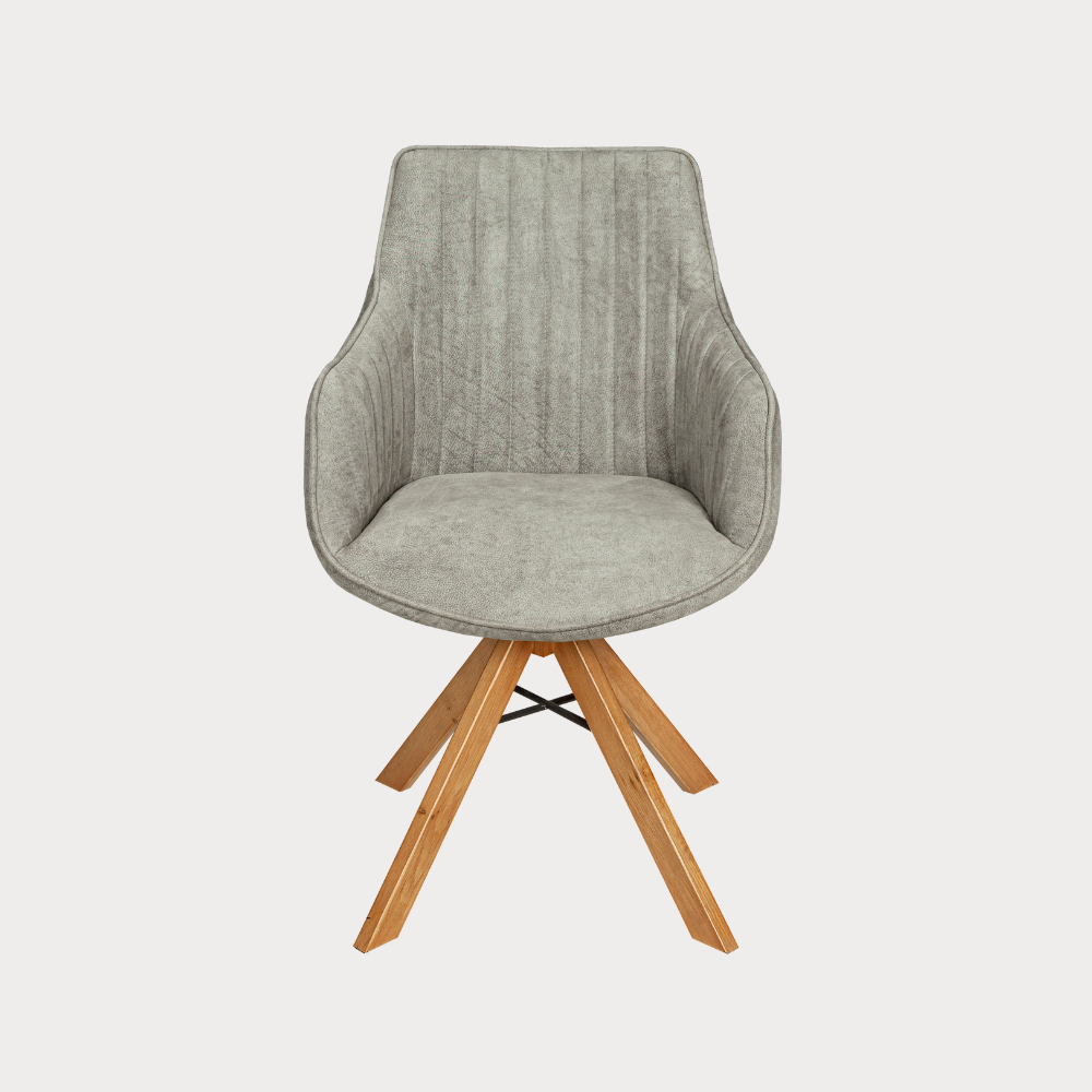 Scaun Cloud Rotativ Stejar, Smoke Oak, Gri, 59 Cm