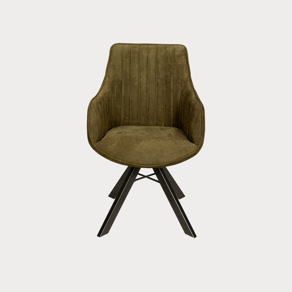 Scaun Cloud Rotativ Negru Si Verde, 59 Cm