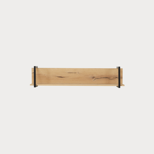 Polita Reno Smoked Oak, Furnir Din Lemn Masiv, 130 Cm