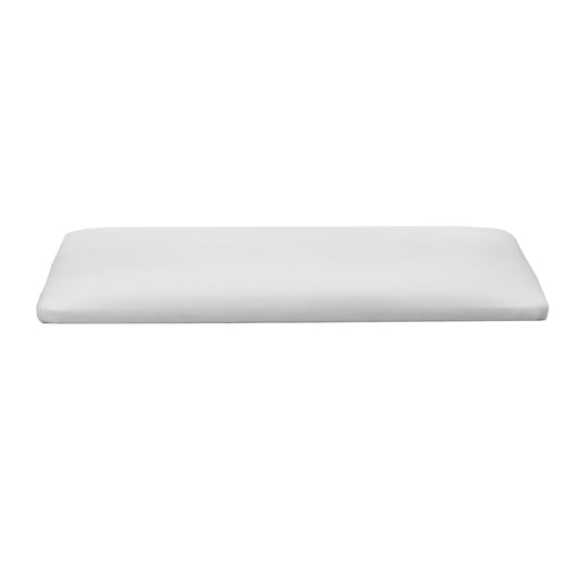 Sezut Tapitat Tuluza, Alb, Tapiterie Din Piele Ecologica, 60 Cm