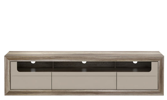 Comoda Tv Tiziano, Stejar Antic Si Bej Lucios , 193.6 Cm