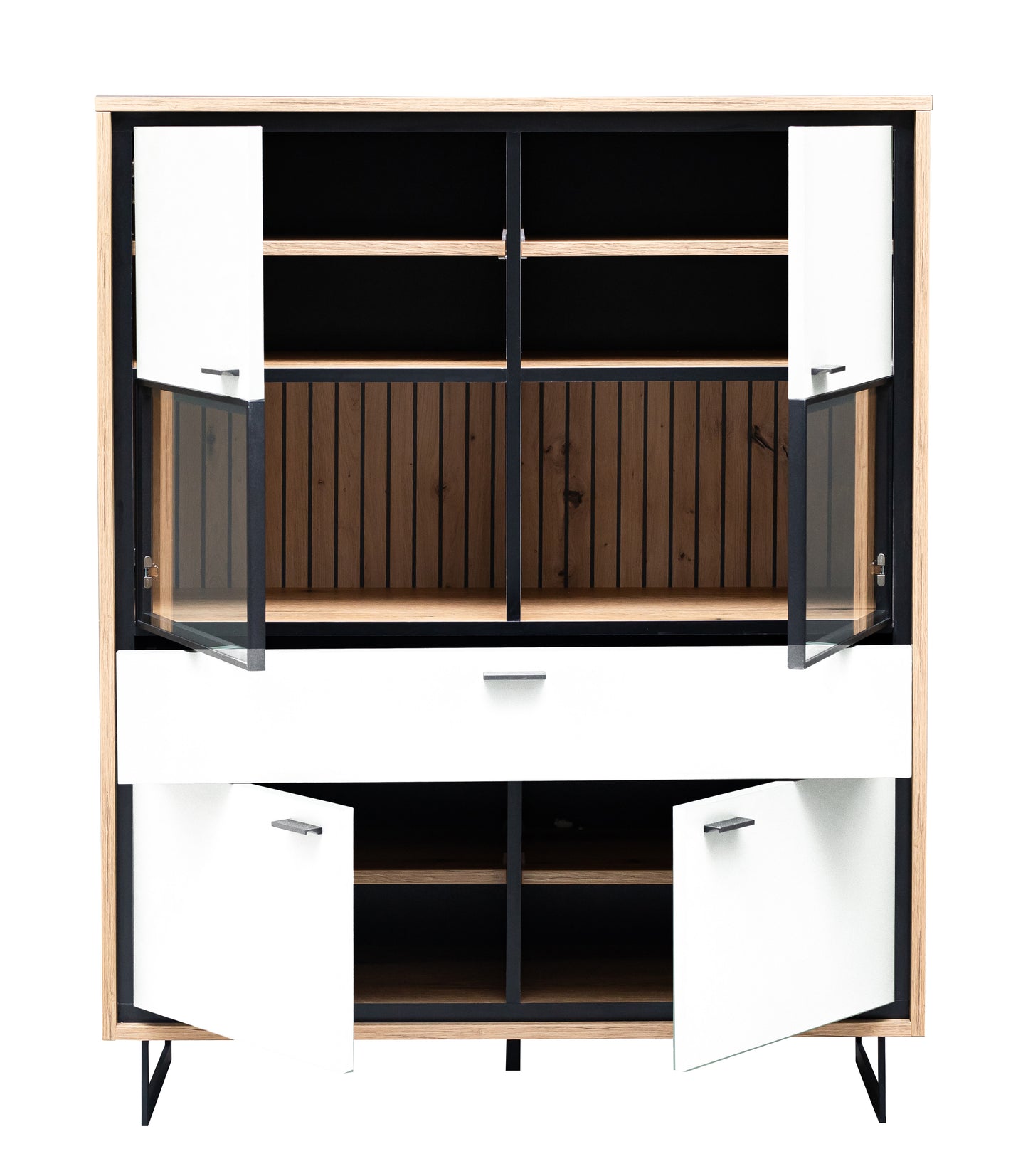 Comoda Bar 4 Usi Si 1 Sertar Sonata Alb 105 Cm