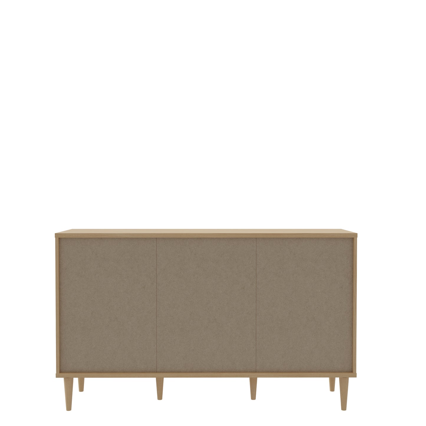 Bufet Cu 3 Usi Charleston, Stejar Elegancia Si Polyrattan 149.8 Cm