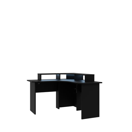 Birou Gaming Trezorio, LED RGB, Suport Casti Si Suport Bauturi, 130 Cm
