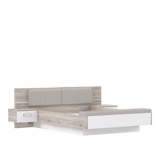 LED Banda Pat 160 x 200 Cm Rendevous, Alb Rece