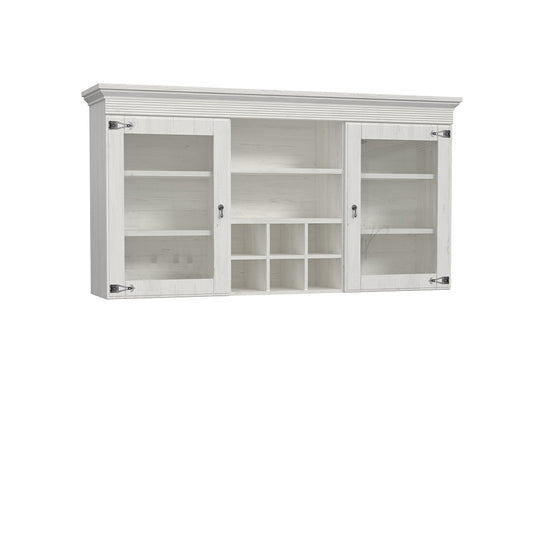 Vitrina Suprapozabil Encanto, Pin Alb, 171.3 Cm