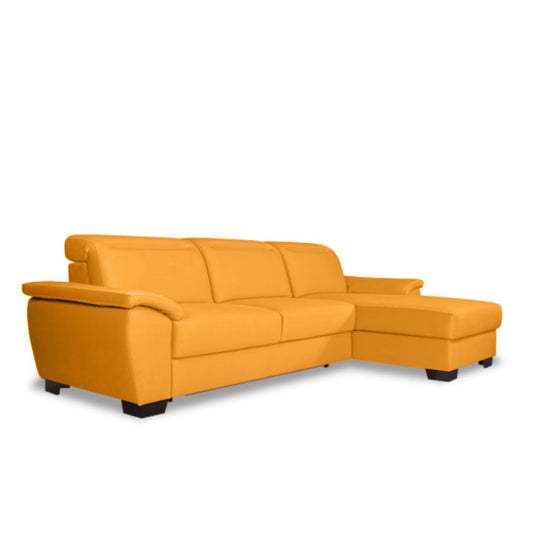 Coltar Extensibil Cu Insula Dax, 5 Locuri, Cu Lada De Depozitare, 300 Cm #variant:galben #variant:dreapta