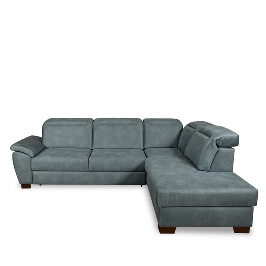 Coltar Extensibil Cu Otoman Dax, 5 Locuri, Lada Depozitare, 296 Cm #variant:albastru #variant:dreapta