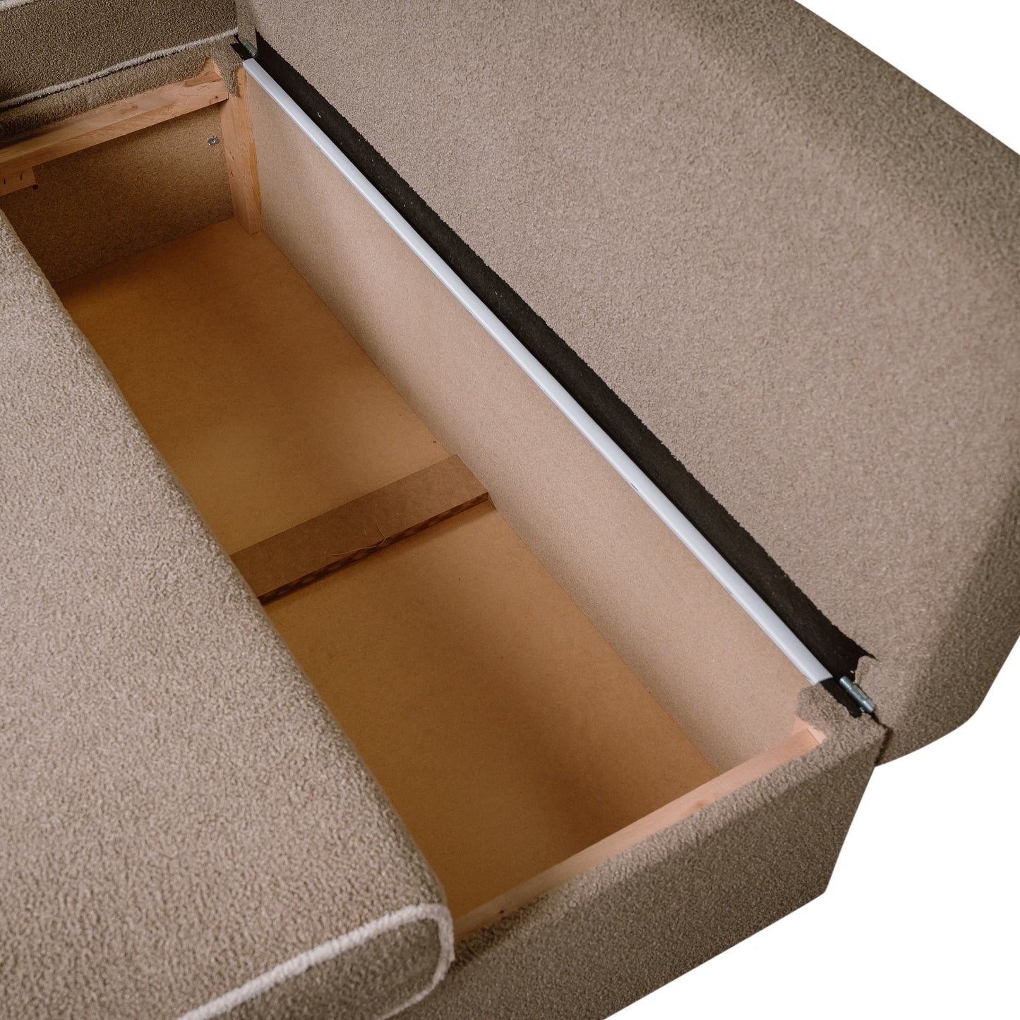 Coltar Extensibil New Modulo, Interschimbabil Stanga/Dreapta, 220 Cm bej cu lada