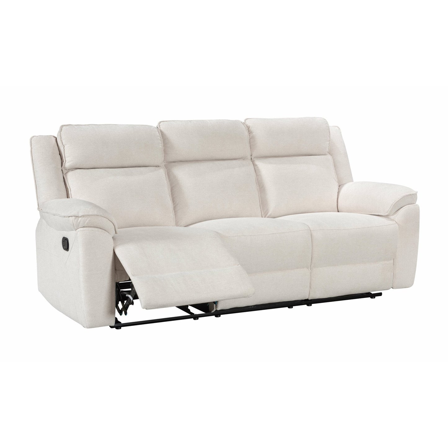 Canapea 3 Locuri Malvina Recliner Manual, Bej, 213 x 94 x 104 Cm