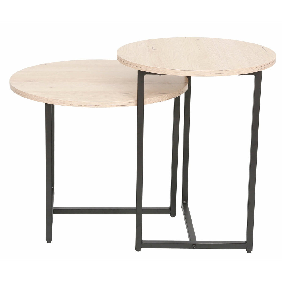 Set 2 Mese Cafea Jay Negru Si Stejar
