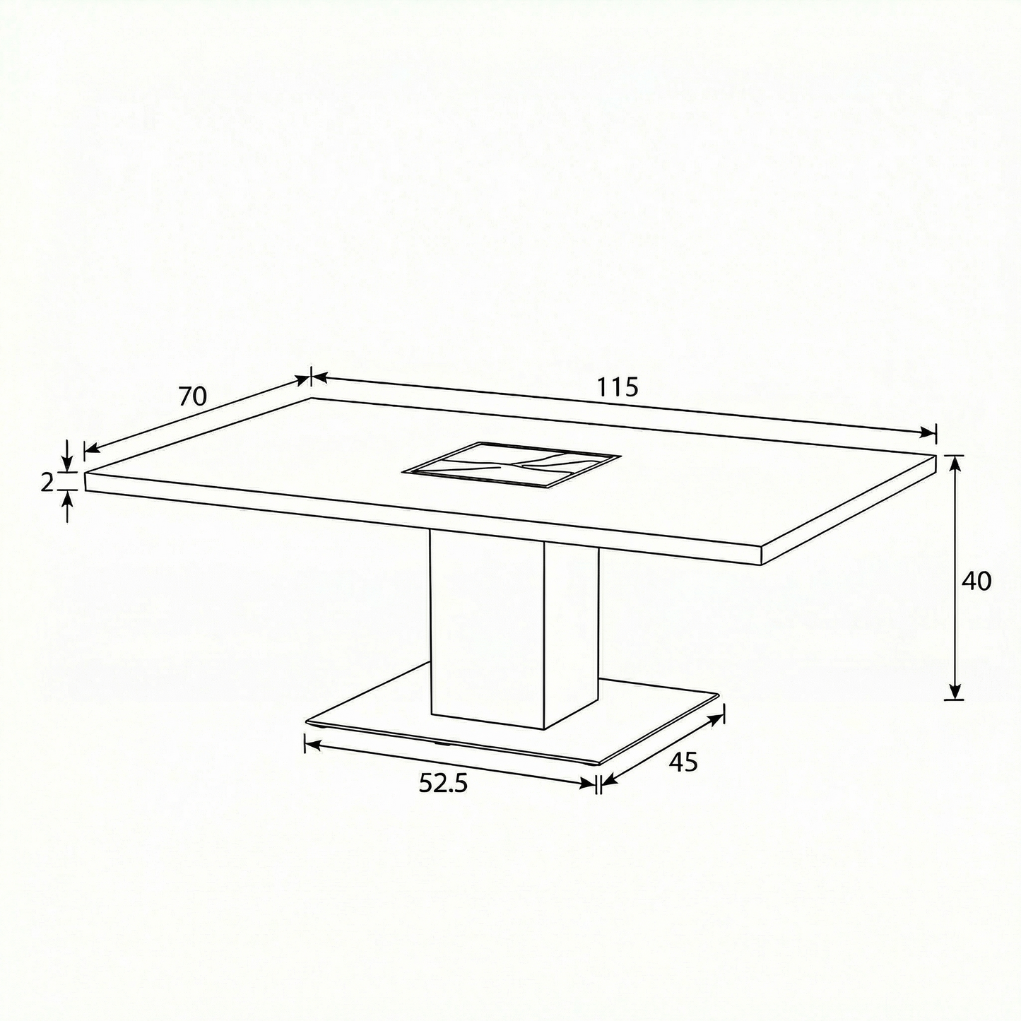 Masa Cafea Dakota 115 Cm