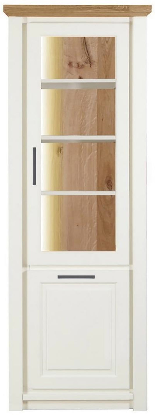 Vitrina Cu 1 Usa Dreapta/Stanga Thuxon, Vopsit Si Furniruit Stejar, 74.2 Cm