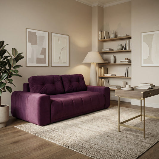 Canapea Extensibila Dreamer, 260 Cm visiniu cu lada #variant:visiniu #variant:cu-lada