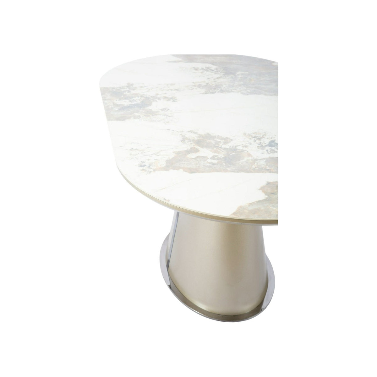 Masa Extensibila Bespin, Alb Si Beige 160/260 x 90 x 76 Cm