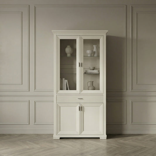 Vitrina Cu 4 Usi Si 1 Sertar Verona Kashmir, 112 Cm