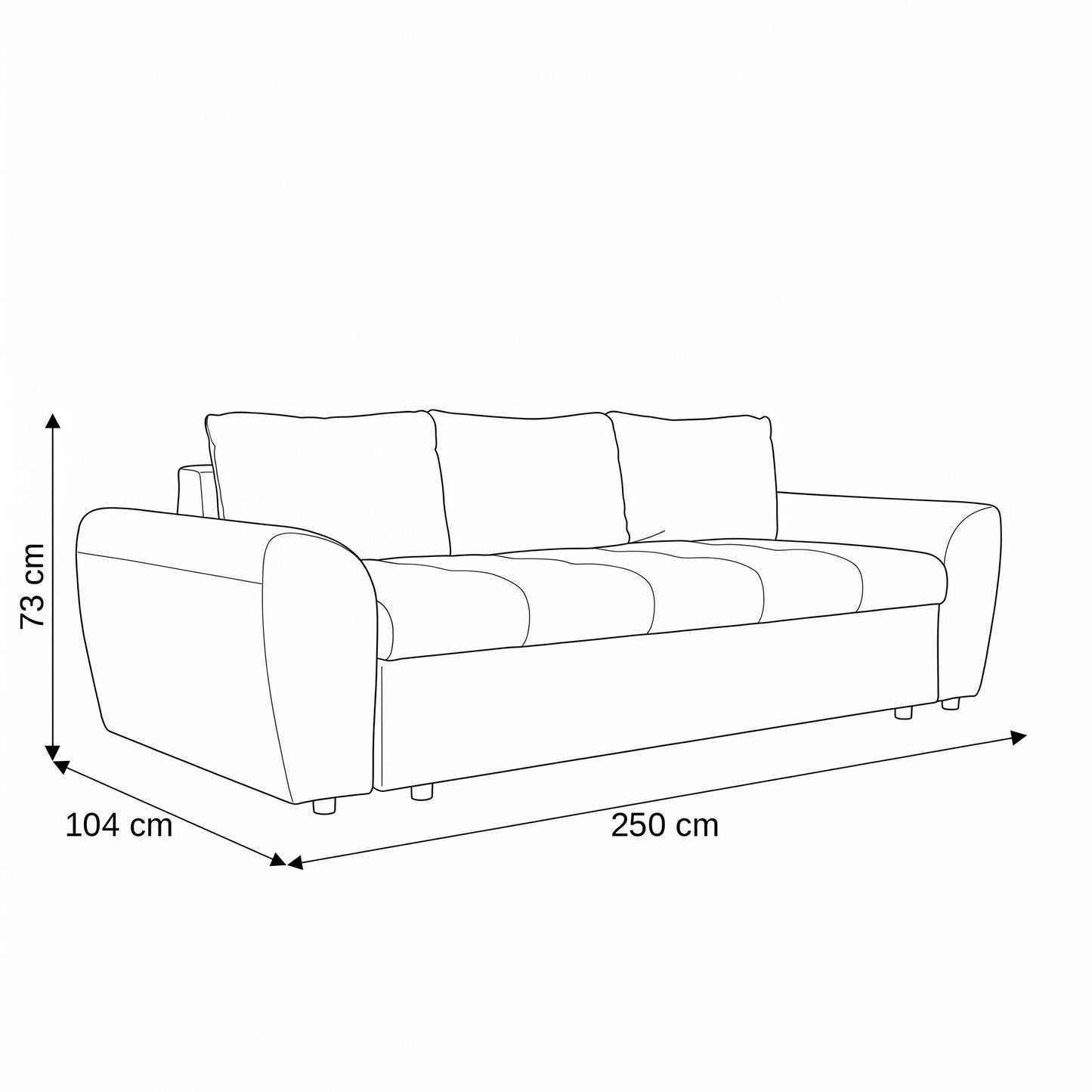 Canapea Extensibila Lorena Lux, 3 Locuri, 250 Cm verde cu lada