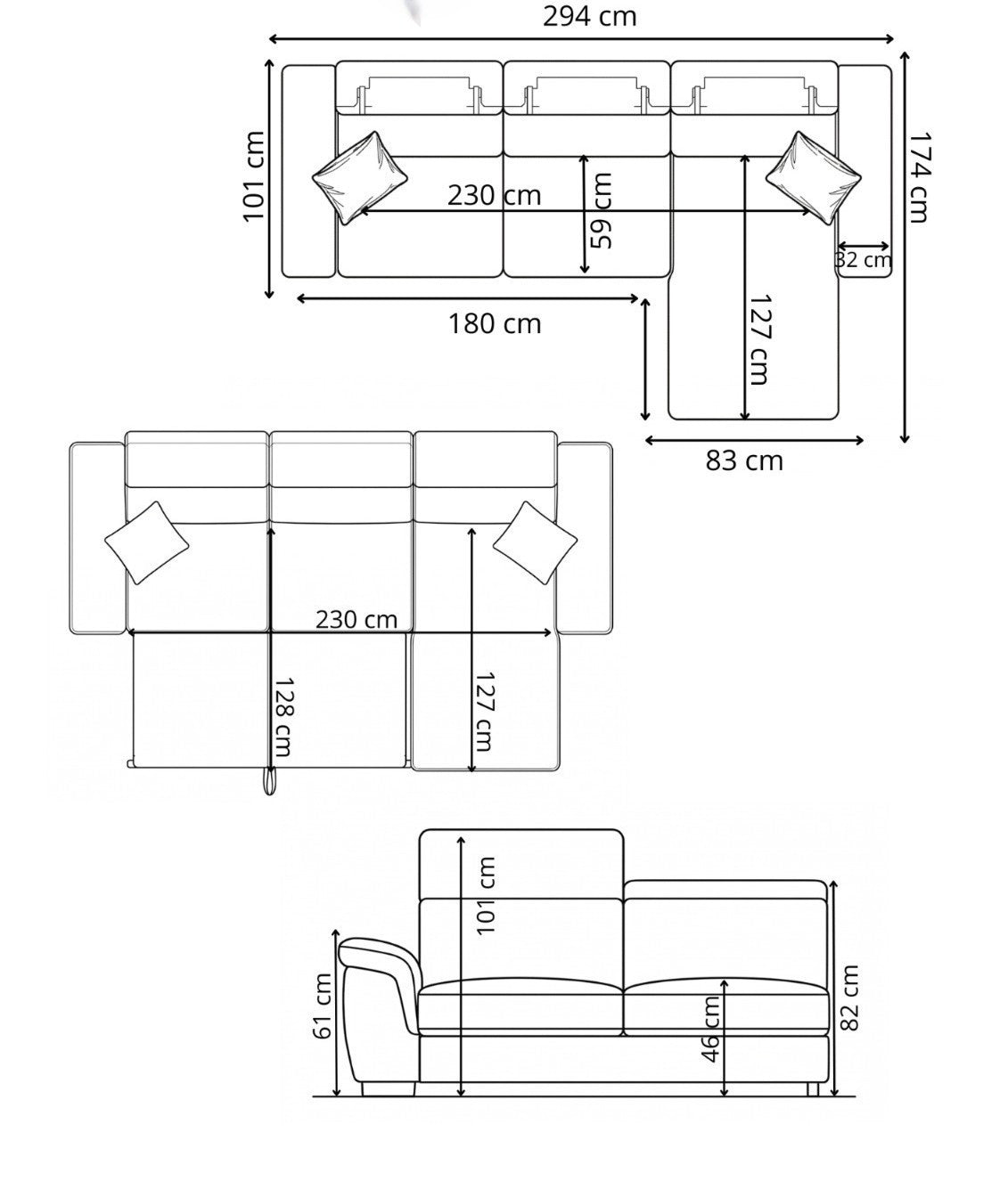 Coltar Extensibil Cu Insula Florida, Interschimbabil Stanga/Dreapta, 294 Cm bej deschis cu lada