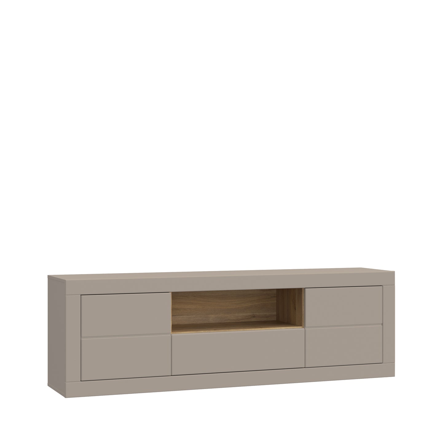 Comoda Tv 1 Sertar Si 2 Usi Loftking, Mauvella oak Si Taupe, 195.4 Cm