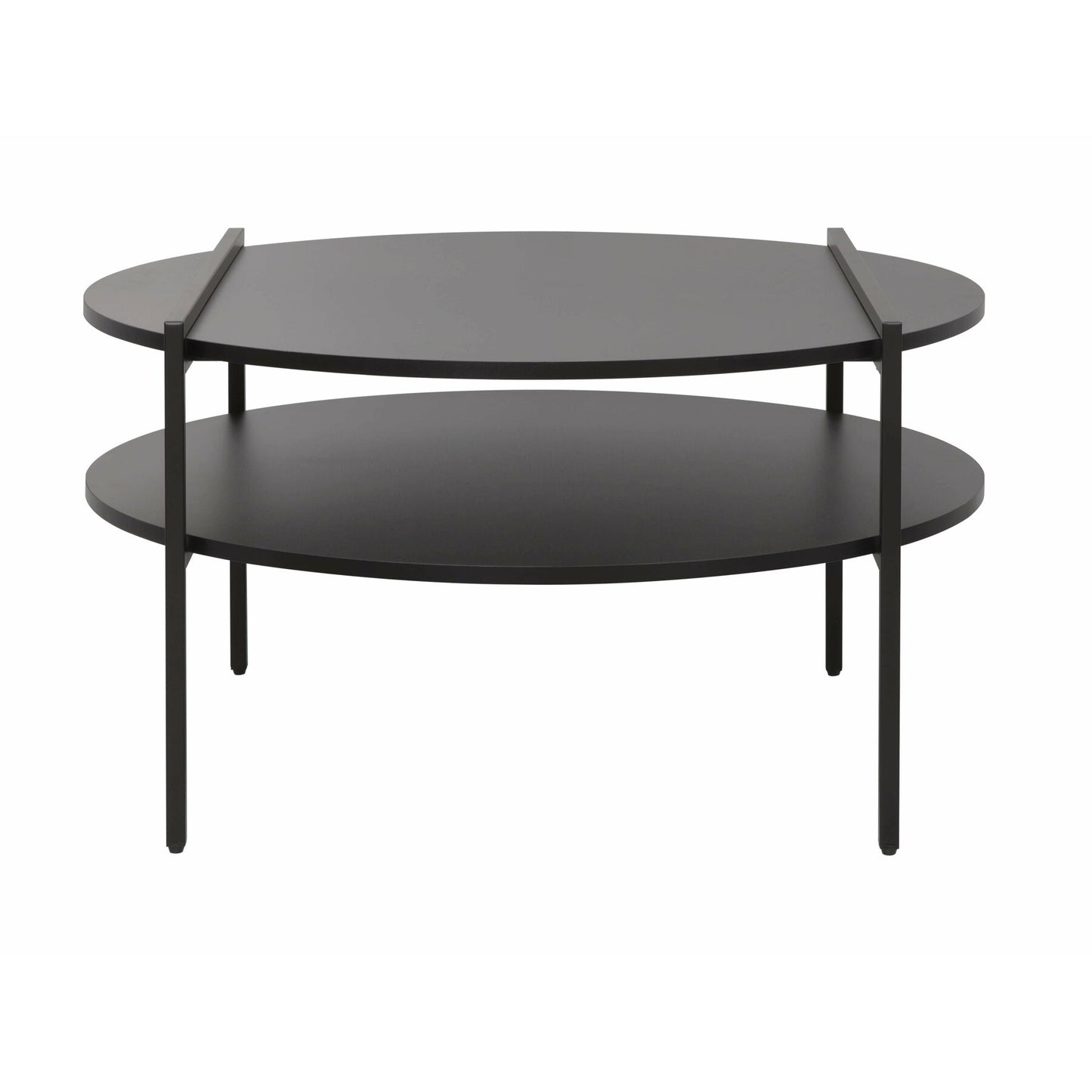 Masa Cafea Jordy Rotunda, Negru 80 x 45 Cm