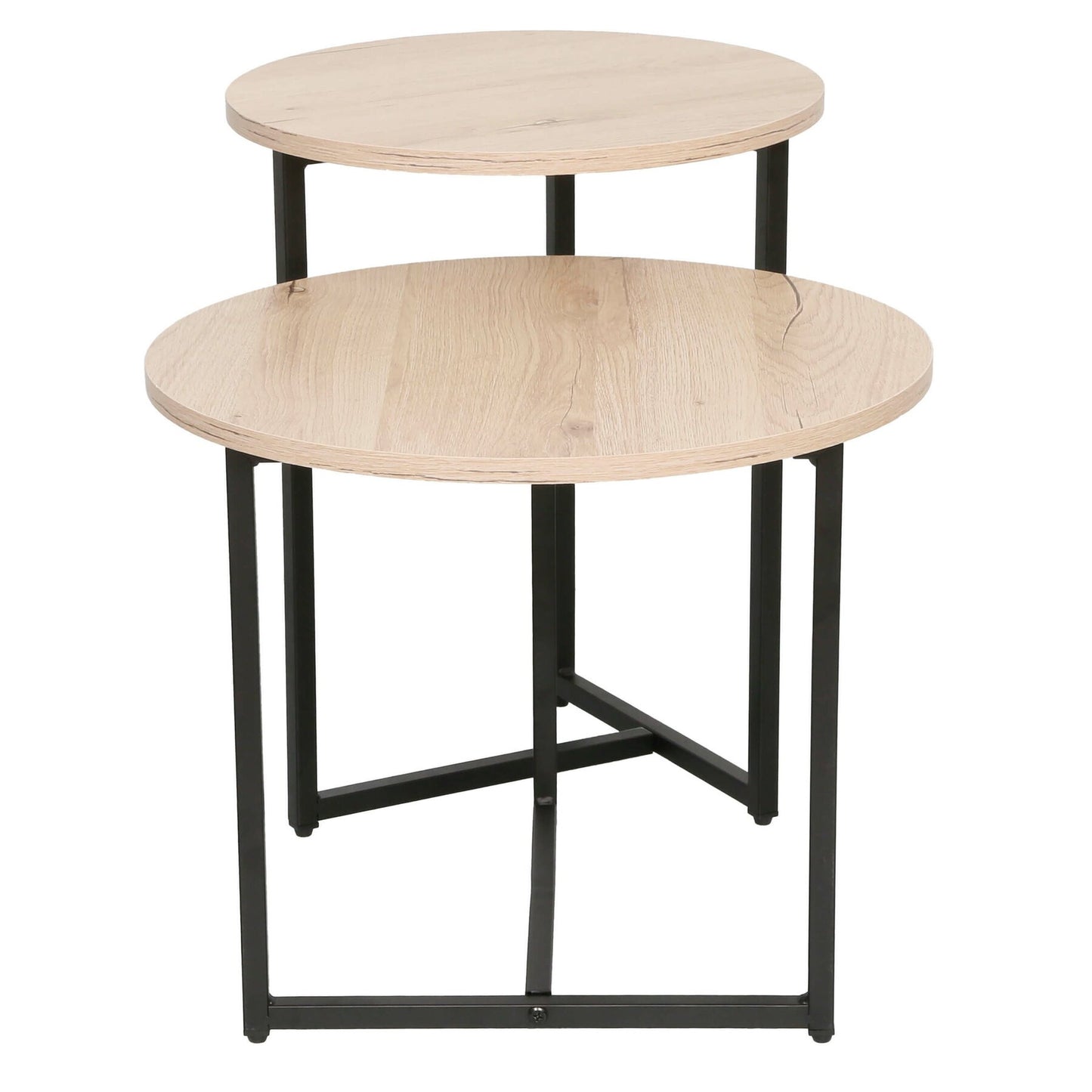 Set 2 Mese Cafea John Negru Si Stejar